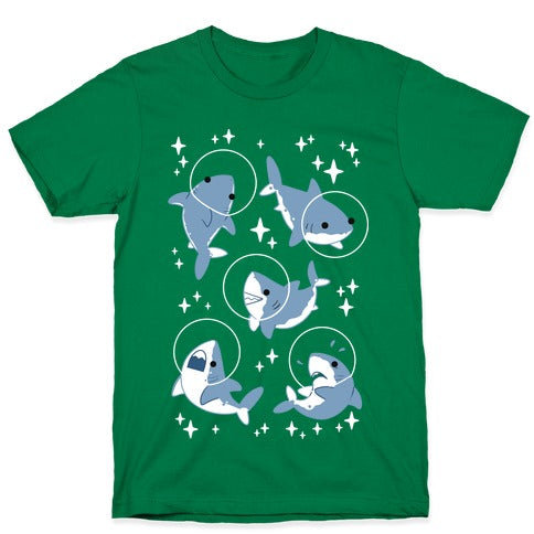 Space Shark Pattern T-Shirt